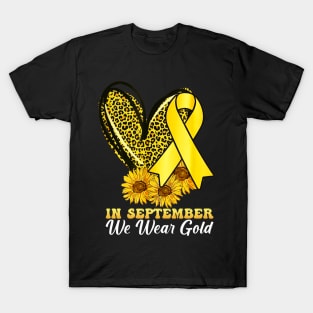 In September We Wear Gold Childhood Cancer Awareness Ribbon T-Shirt